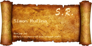 Simon Rufina névjegykártya