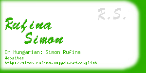 rufina simon business card